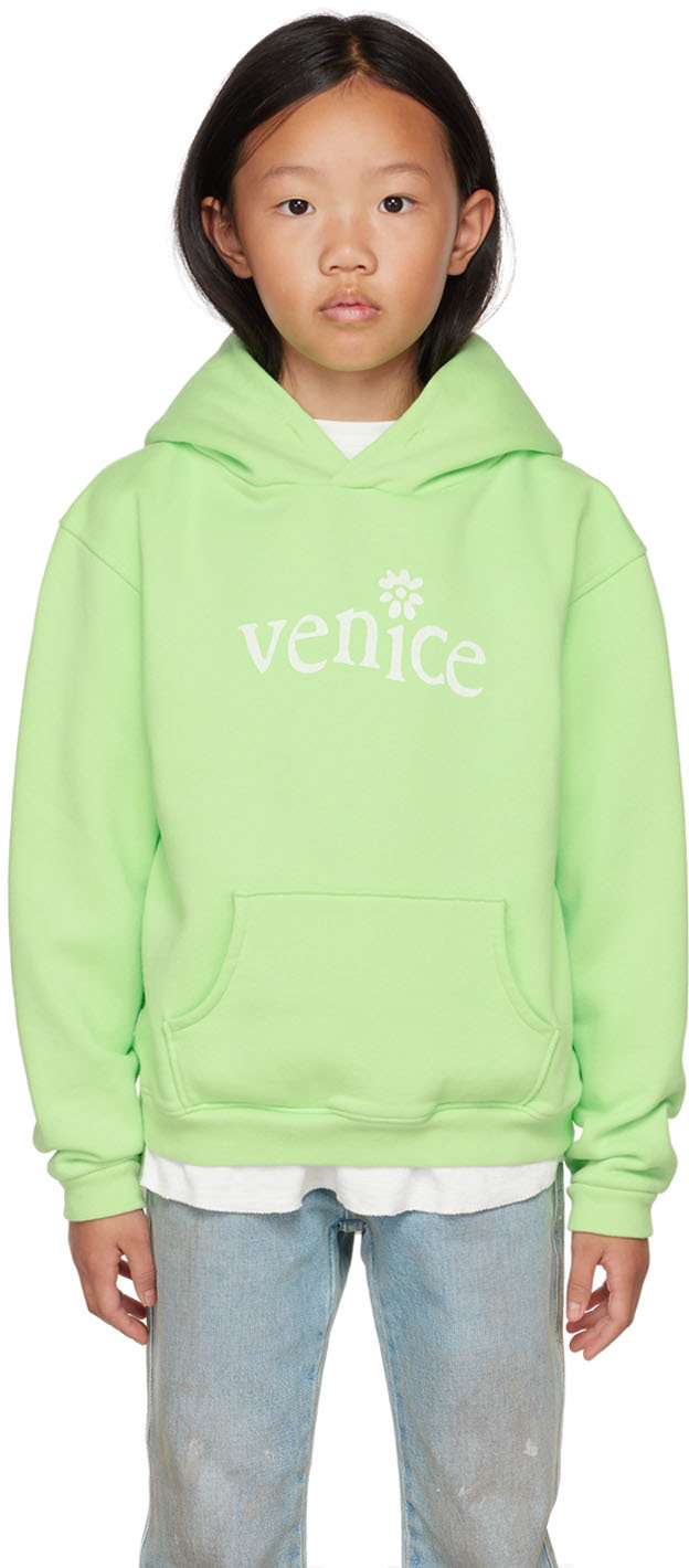 ERL KIDS GREEN VENICE HOODIE