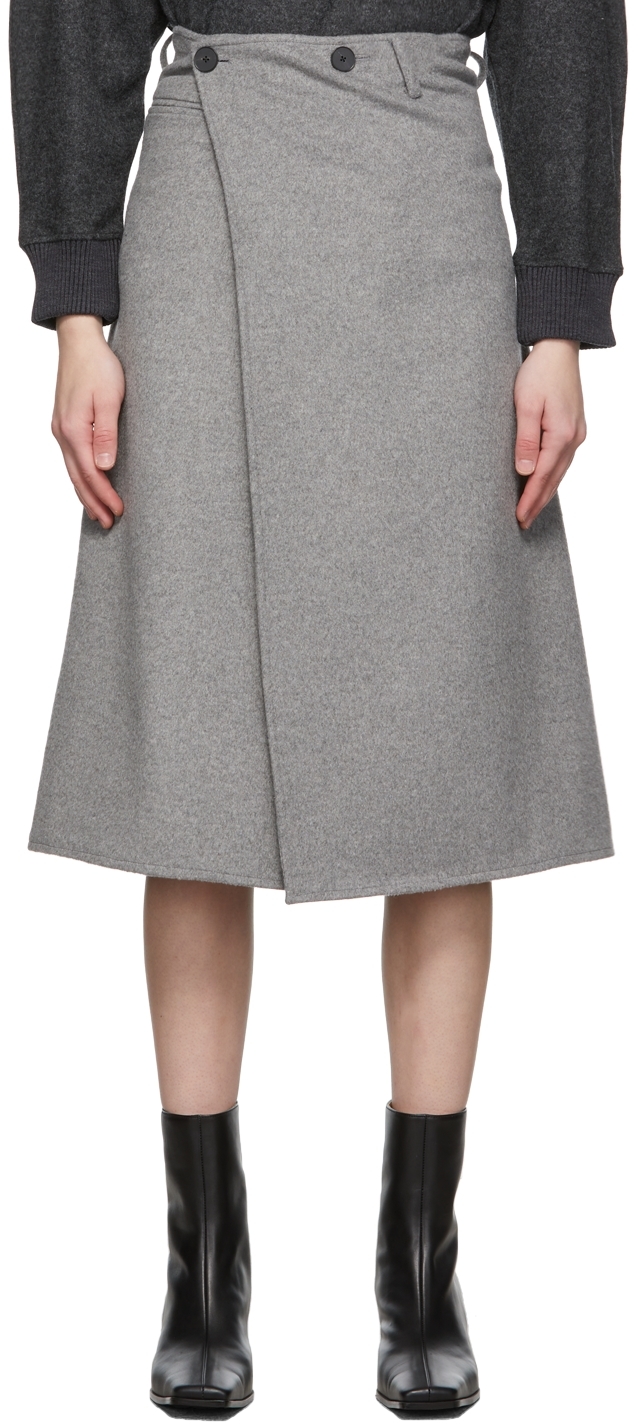 Oct31 Grey Wool Skirt