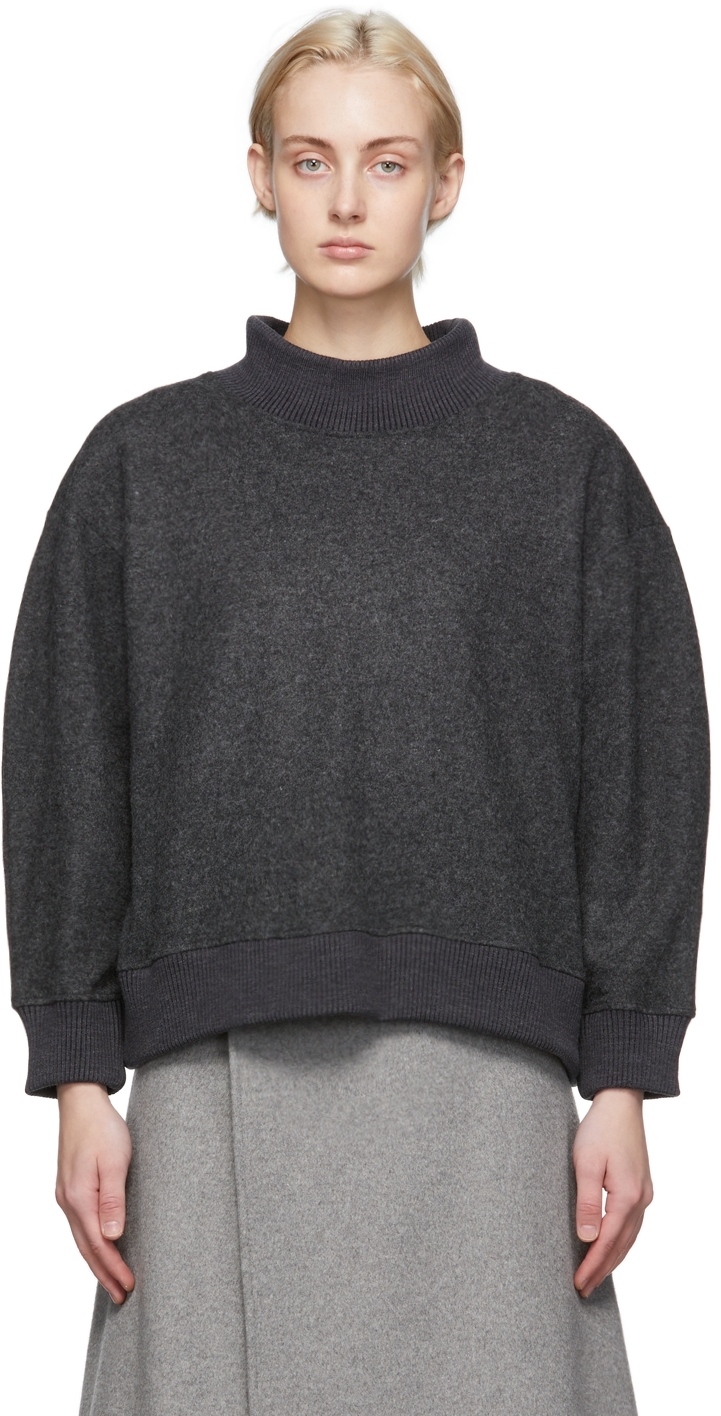 Oct31 Grey Wool Easy Sweatshirt