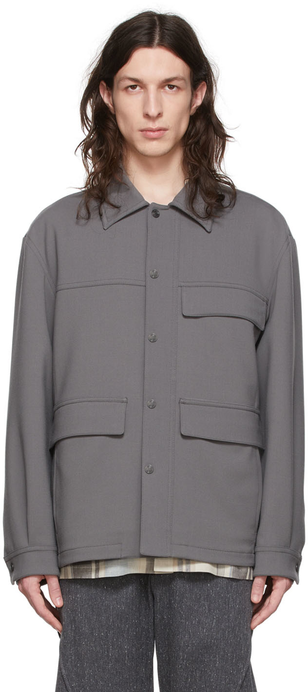 Z Zegna Grey Polyester Jacket