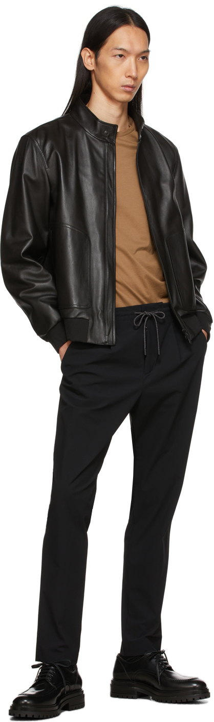 Z Zegna ブラック レザー ジャケット