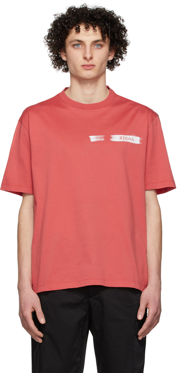 Z Zegna Orange Logo T-Shirt