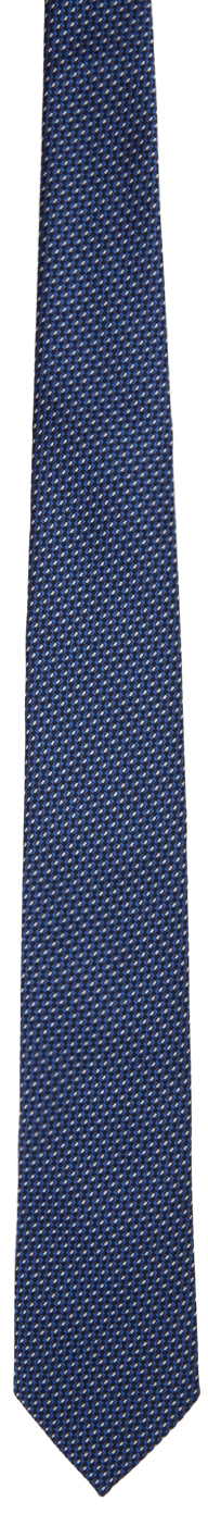 Ermenegildo Zegna Blue Macro Armature Tie