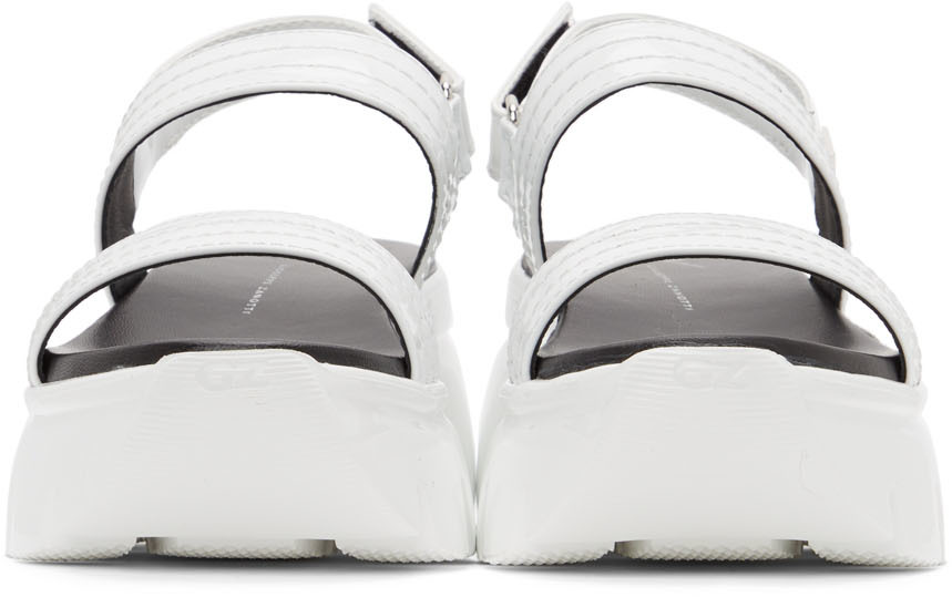 Giuseppe Zanotti Apocalypse 20 Womens Chunky Slingback Sport Sandals In White