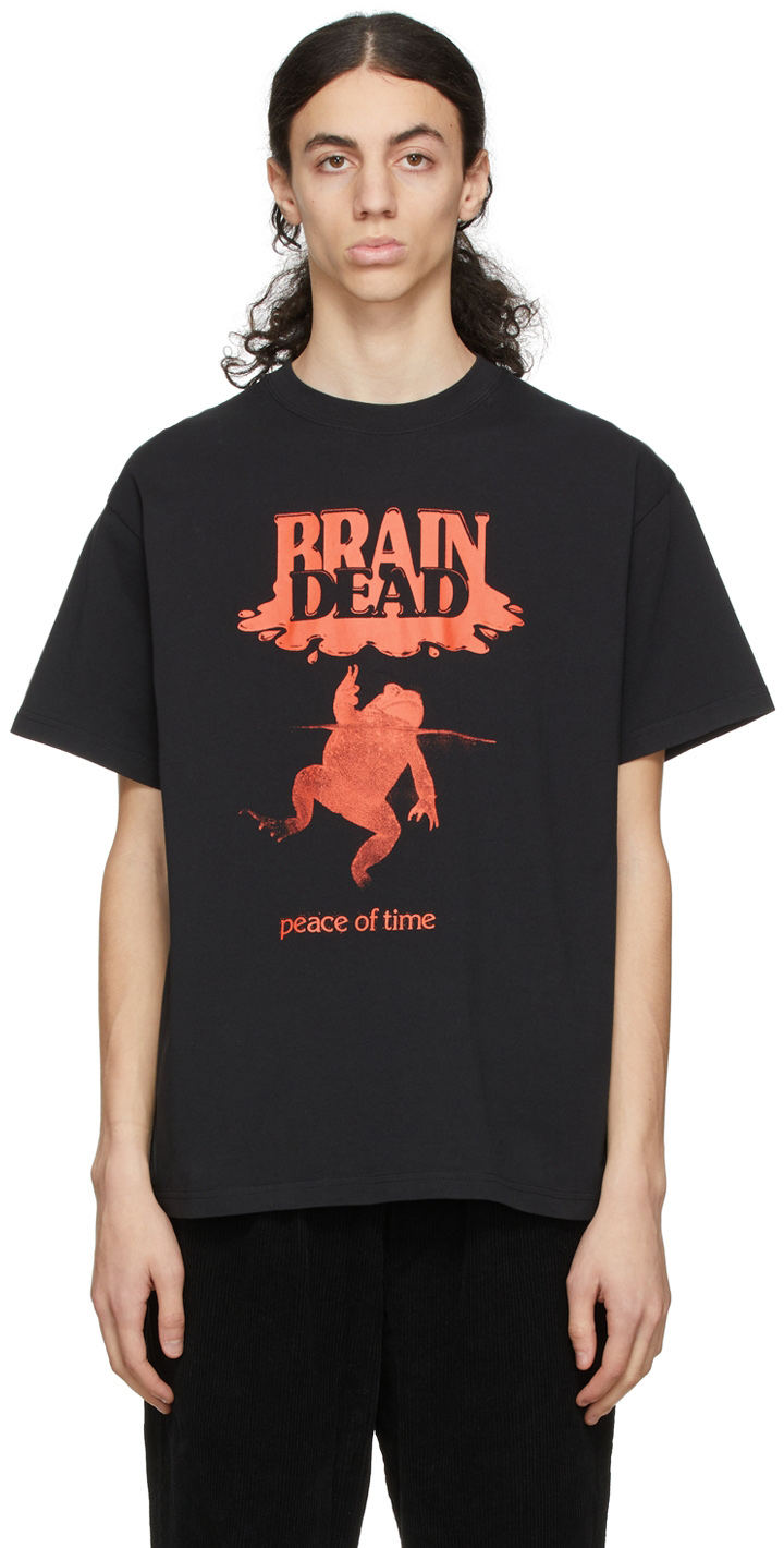 Brain Dead Black Peace Of Time T-Shirt