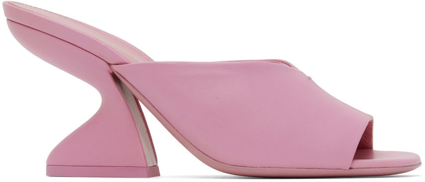 Salvatore Ferragamo Pink F-Heel Heeled Sandals