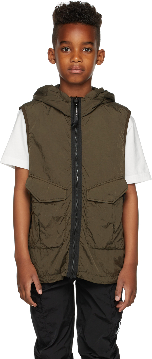 Kids Green Cr-L Goggle Vest SSENSE Clothing Tops Tank Tops 