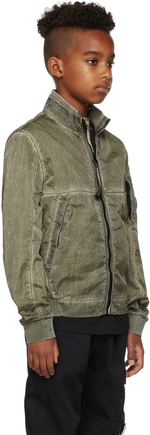 C.p. Company Kids Green M.t.t.n. I.c.e. Jacket In 683 Ivy Green