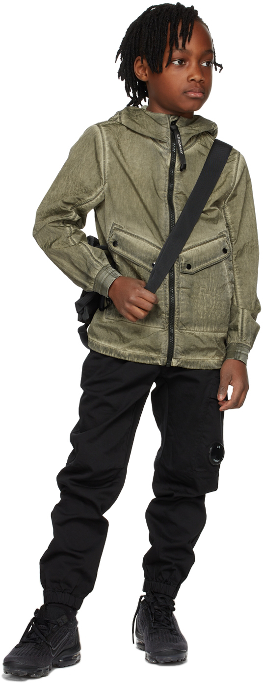 C.p. Company Kids Green M.t.t.n. I.c.e. Goggle Jacket In 683 Ivy Green