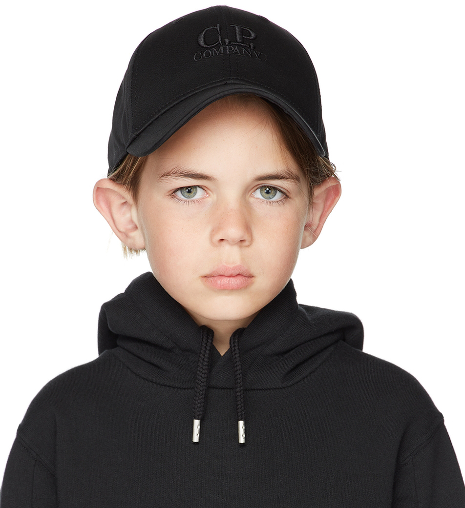 Kids Black Goggle Cap SSENSE Accessories Headwear Caps 