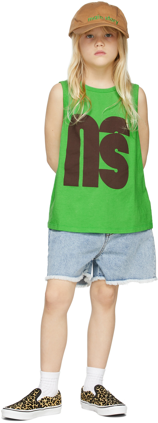 Kids Green Logo Vest SSENSE Clothing Tops Tank Tops 