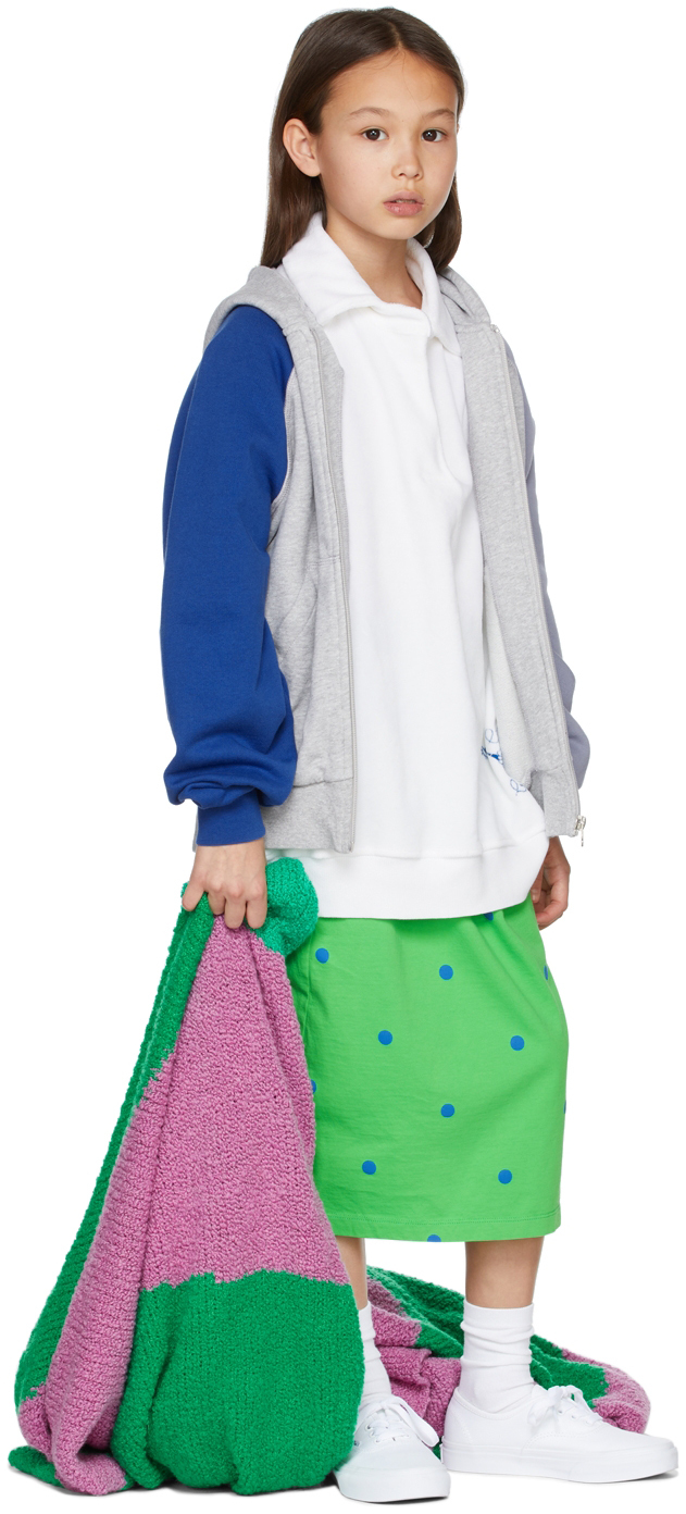 Main Story Kids Green Polka Dot Skirt In Ms139classicgreen