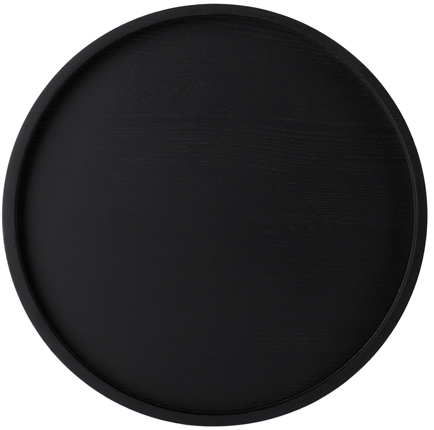 Serax Black Vincent Van Duysen Edition Passe-partout Circular Tray In Carbonised Ash