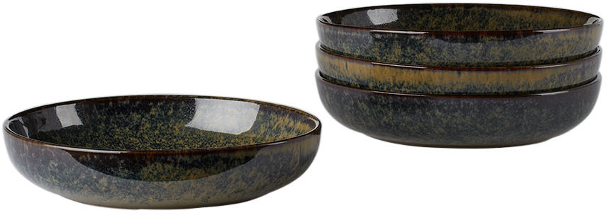 Serax Navy Sergio Herman Edition Surface Medium Deep Plate Set In Indi Grey