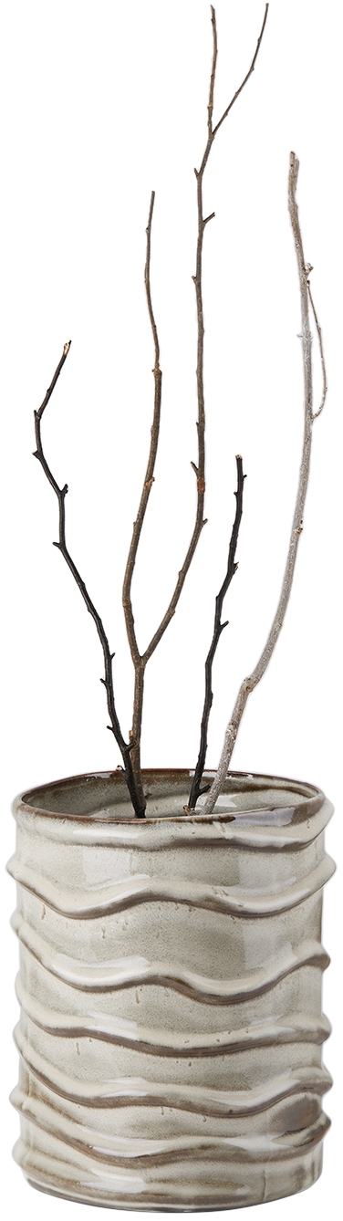 Serax Taupe Anita Le Grelle Edition Terres De Rêves Birch Vase In White