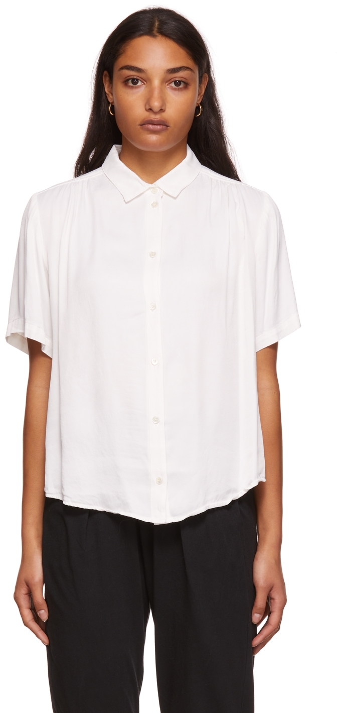 Raquel Allegra: White Dainty Collar Shirt | SSENSE