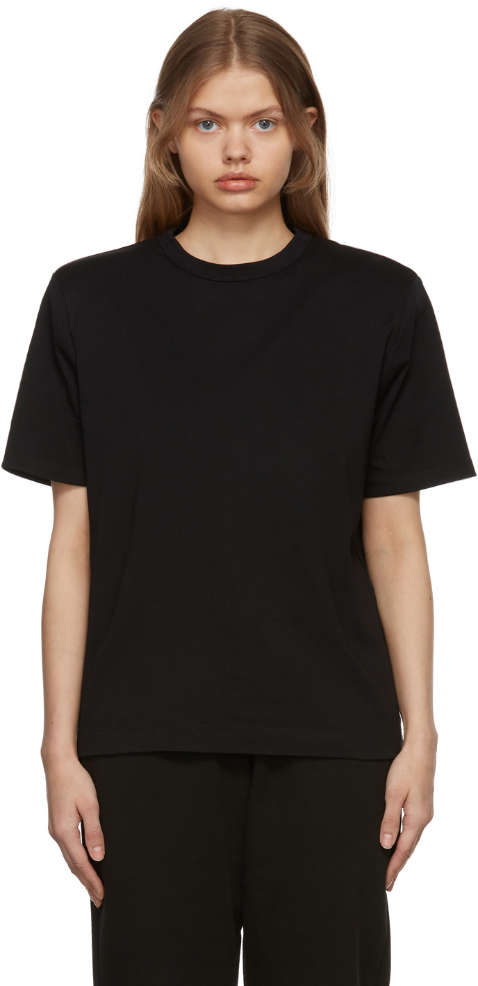 WARDROBE.NYC: Black Shoulder Pads T-Shirt |