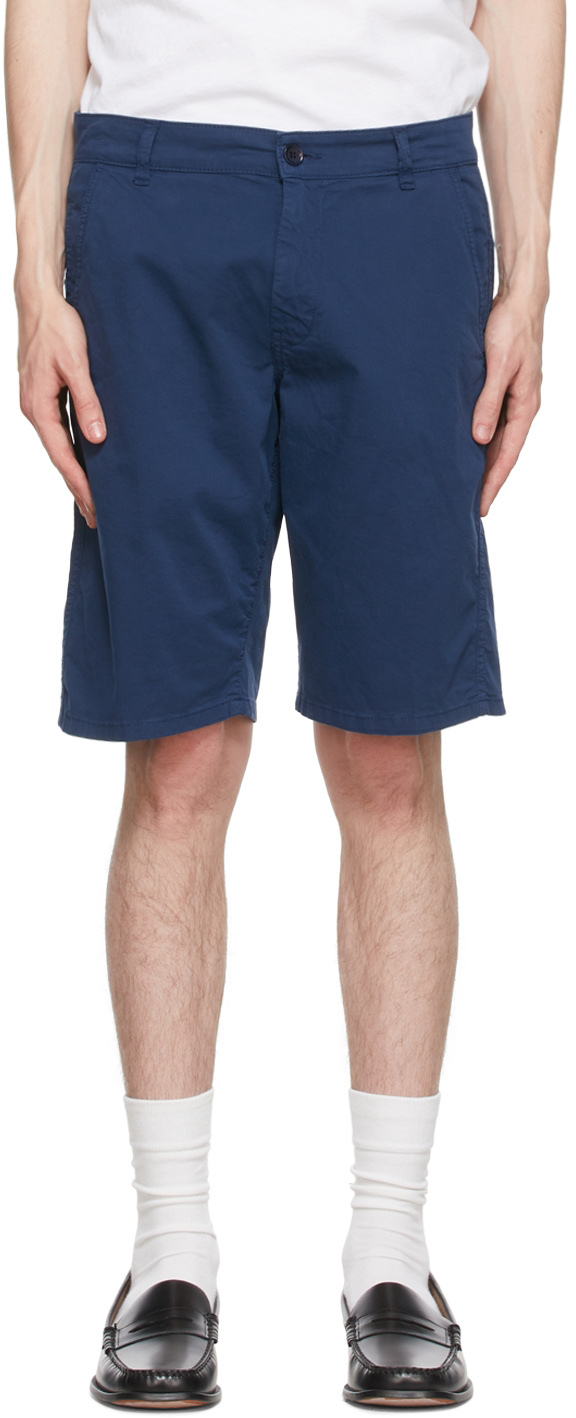 Blue Cotton Shorts