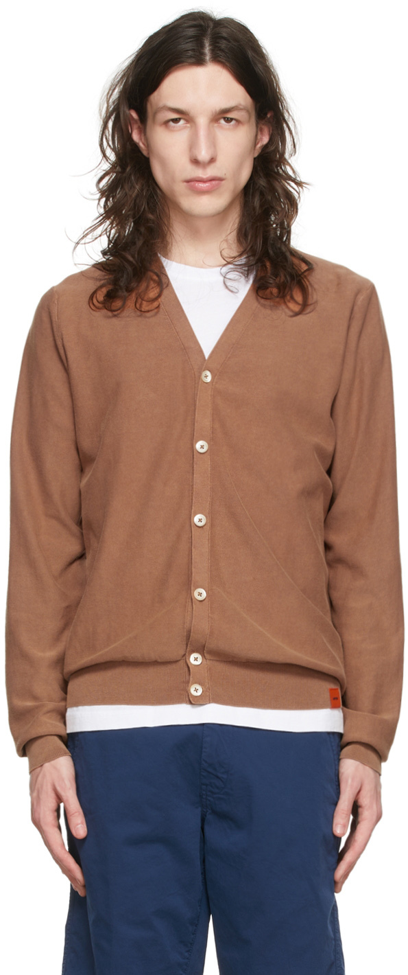 Brown Cotton Cardigan