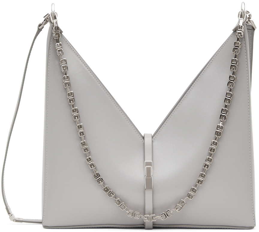 Givenchy Grey Mini Cut Out Chain Bag