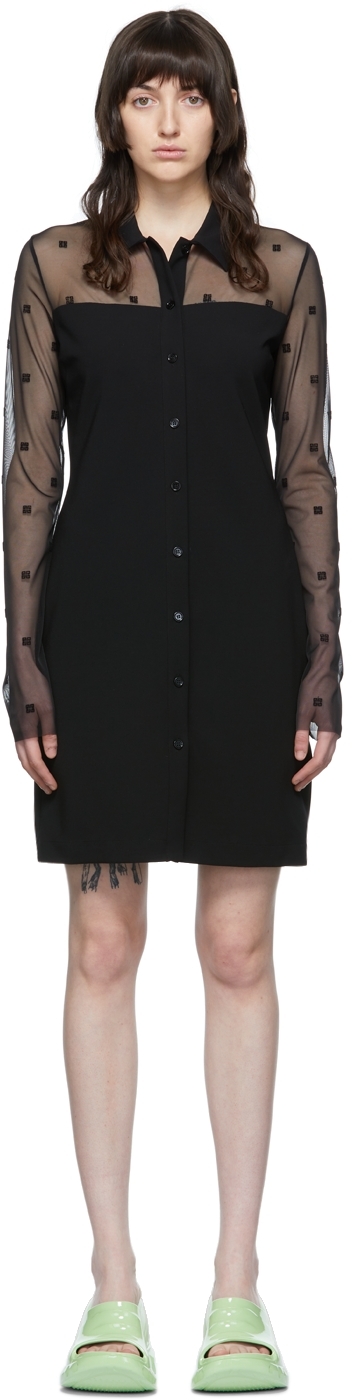 Givenchy: Black 4G Mini Dress | SSENSE