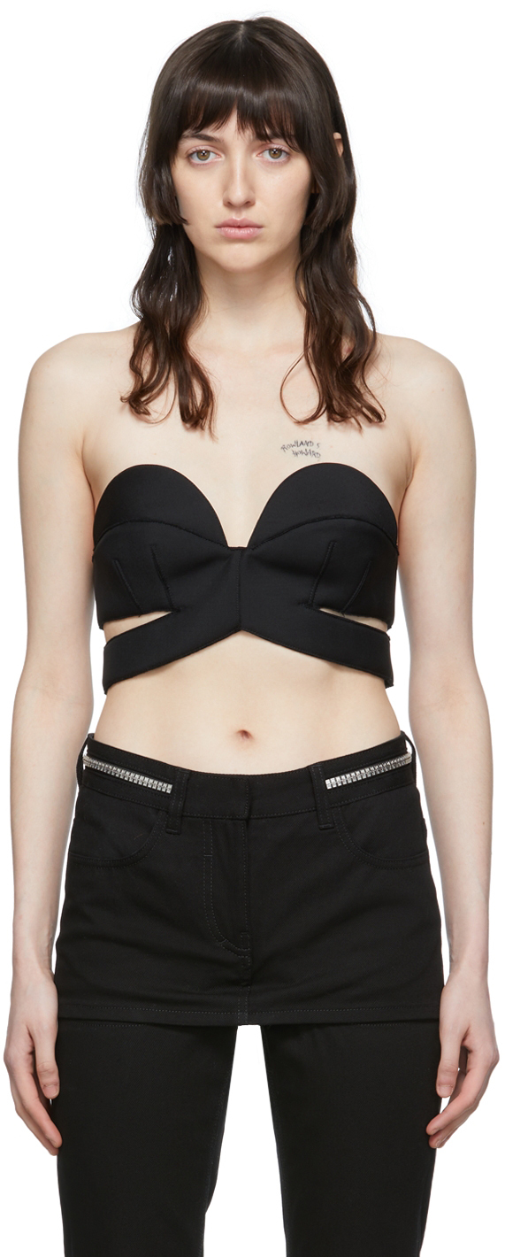 Black Wool Bra