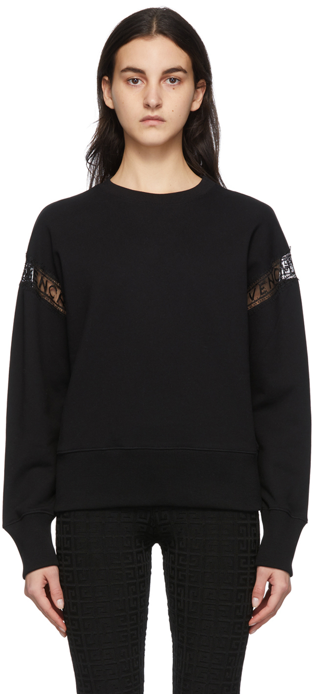 Givenchy Black Lace Insert Sweatshirt