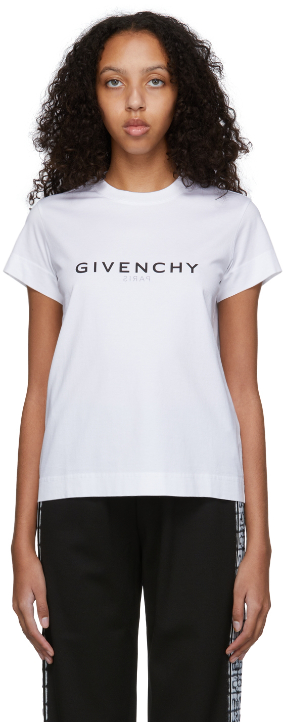 Givenchy White Reverse Logo T-Shirt