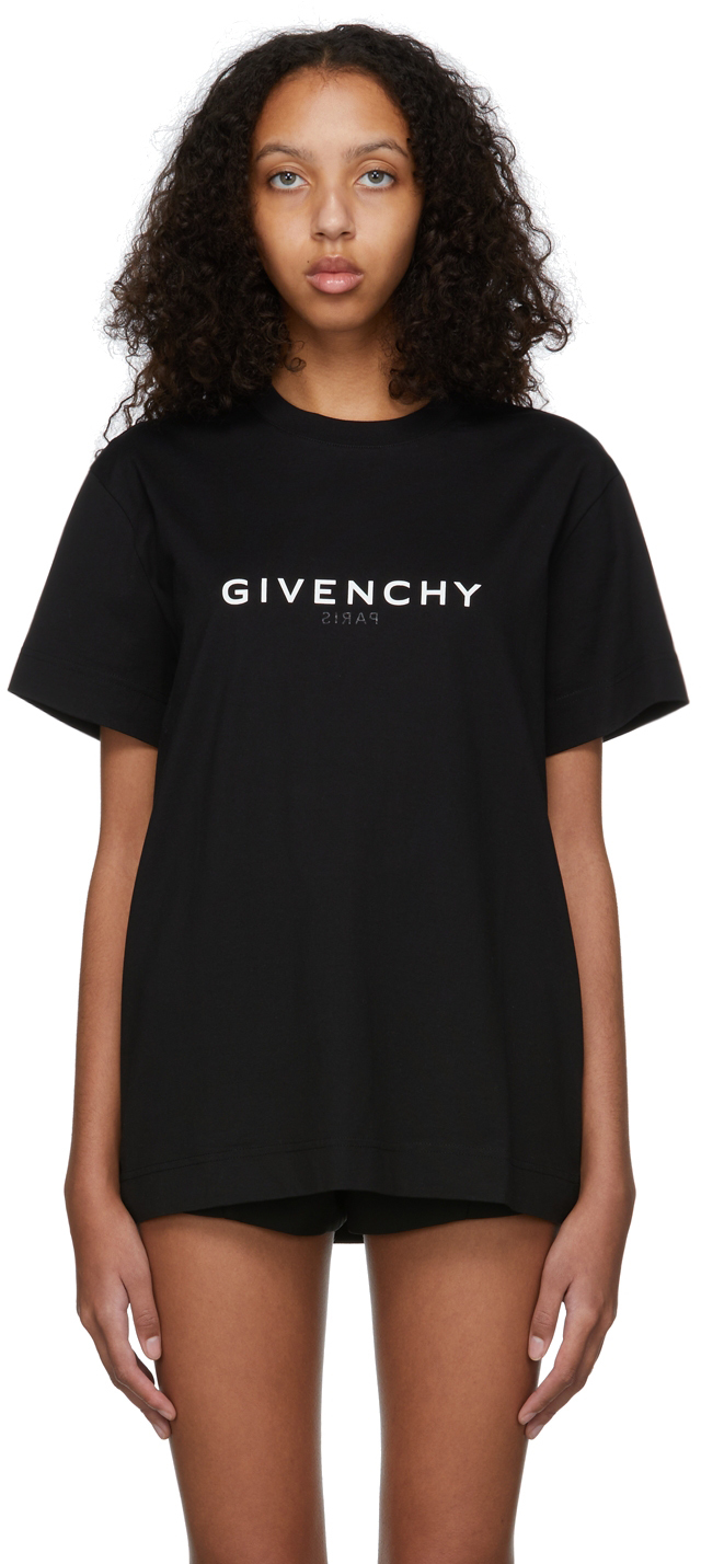 Givenchy Black Reverse Logo T-Shirt