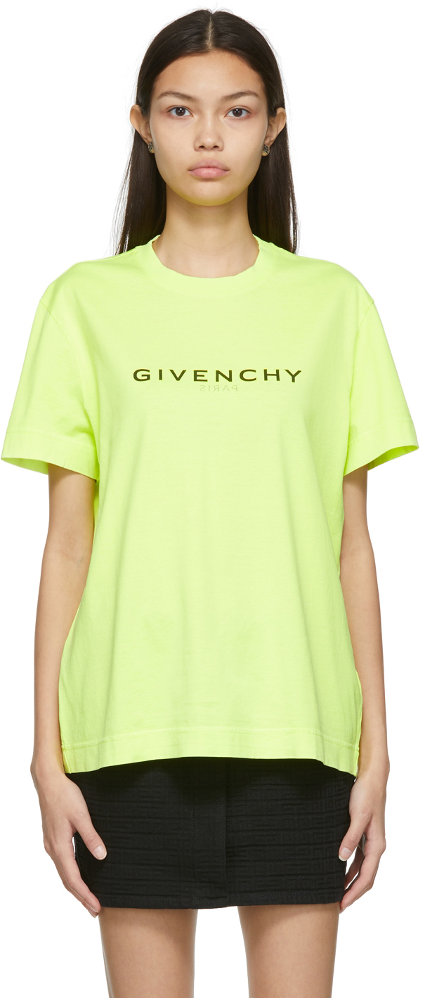 Givenchy Green Reverse Logo T-Shirt