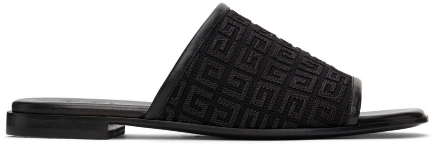 Givenchy Black 4G Mule Flat Sandals