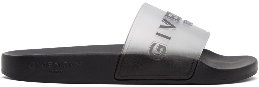 Givenchy Black Logo Flat Slides
