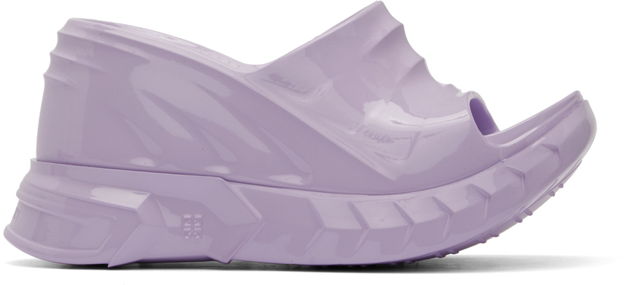 Givenchy: Purple Marshmallow Wedge Sandals | SSENSE