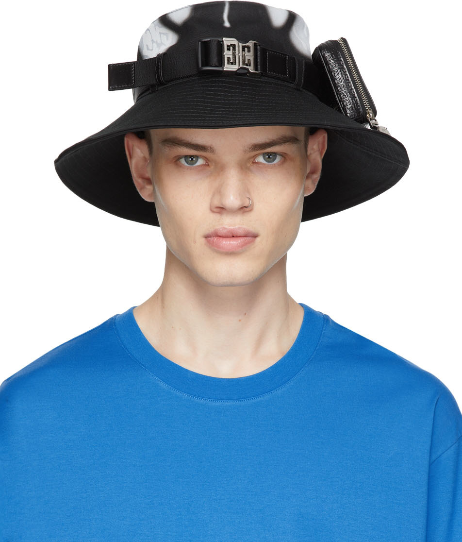 SSENSE Men Accessories Headwear Hats Black Chito Edition Clown Print Hat 