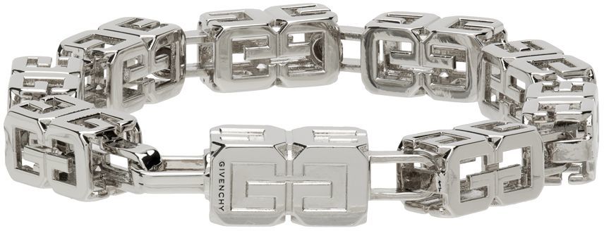 Givenchy Silver G Cube Bracelet