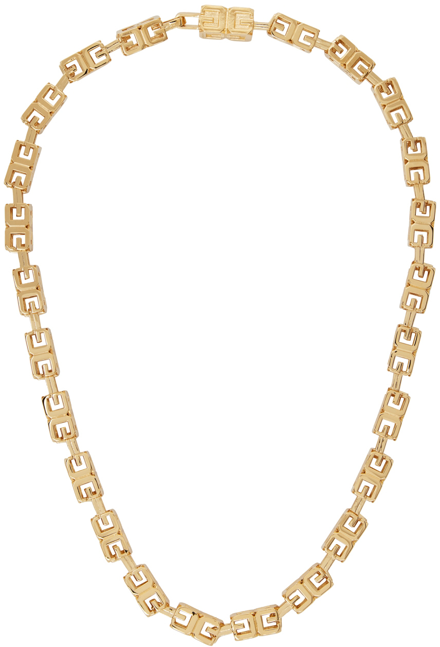 Givenchy Gold G Cube Necklace