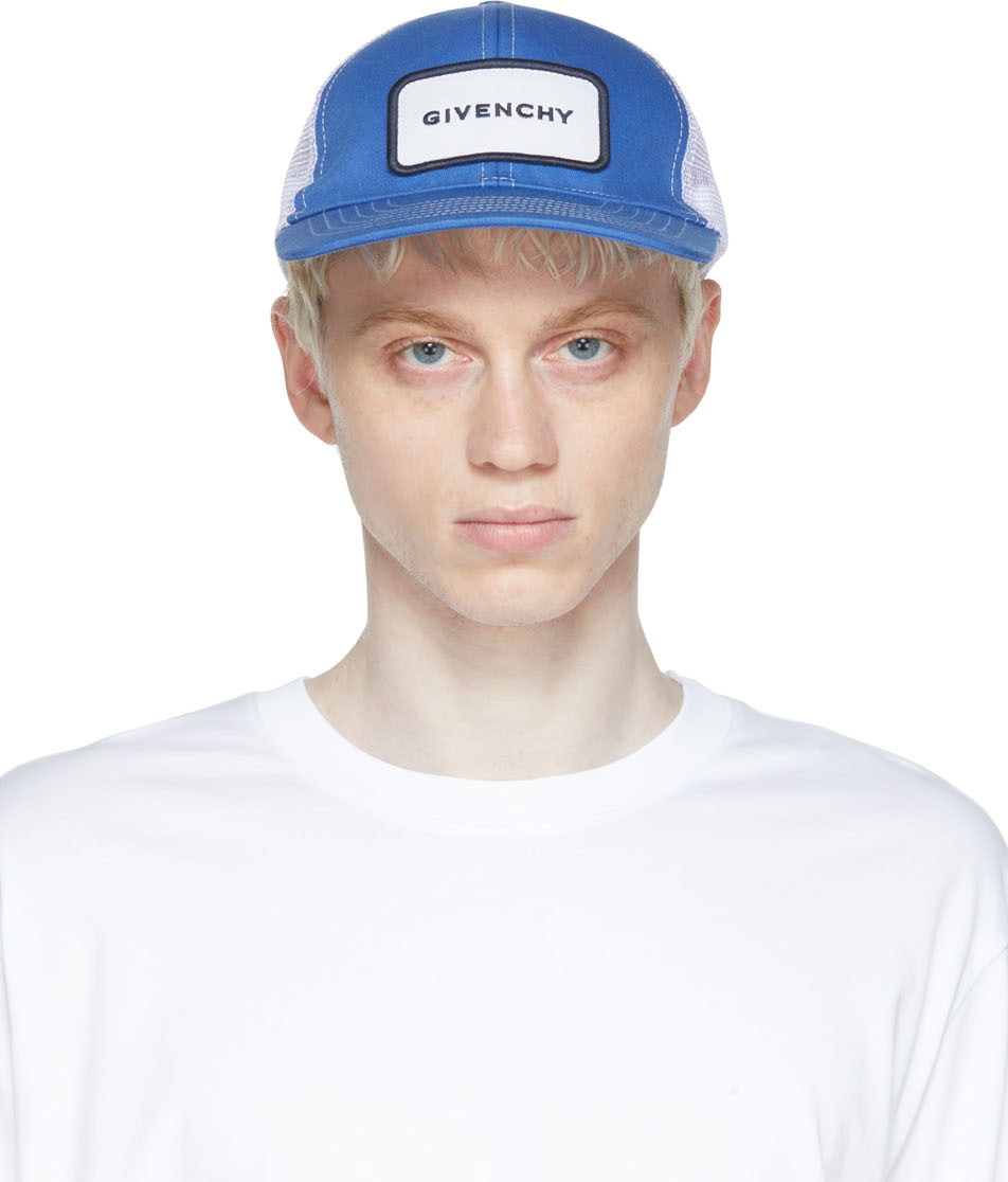 Givenchy: Blue & White Trucker Cap | SSENSE