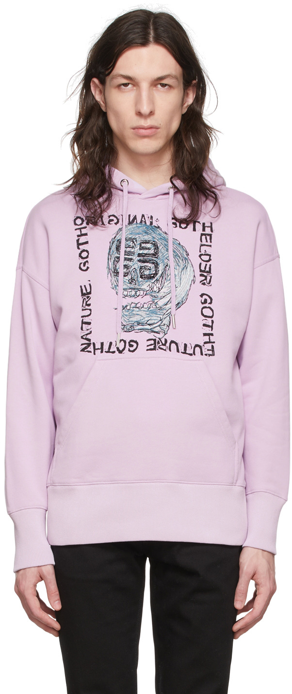 Shop Givenchy Purple Cotton Hoodie In 540 Pink