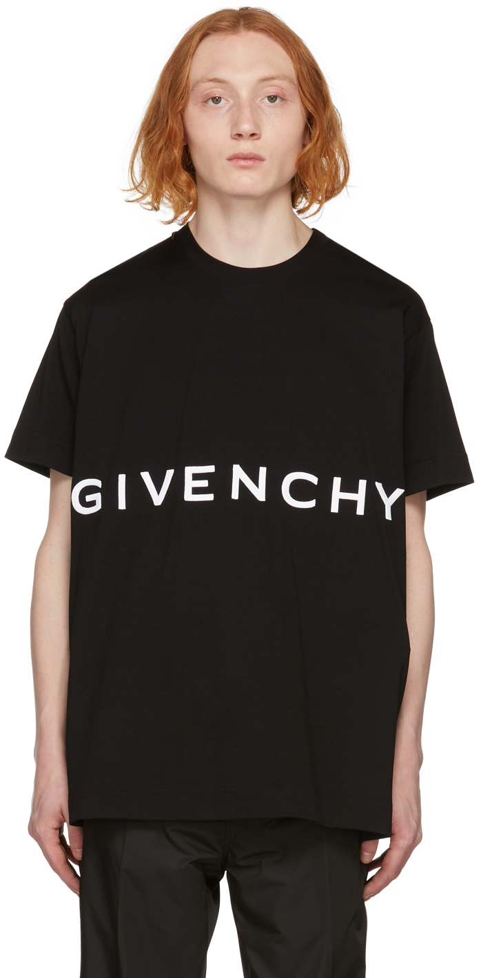 Black 4G Embroidered Oversized T-Shirt