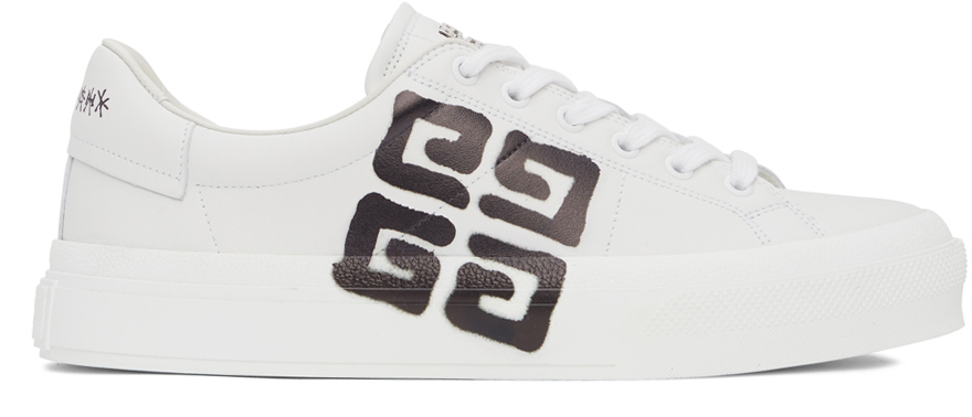 Givenchy: White Chito Edition 4G Print City Sport Sneakers | SSENSE