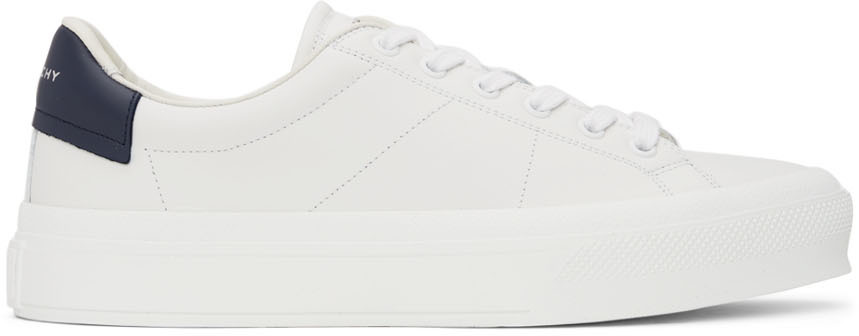 Givenchy White & Navy City Sneakers