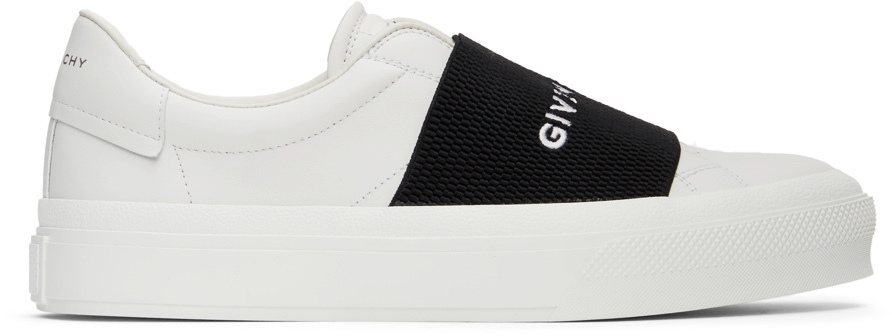 White & Black City Court Slip-On Sneaker