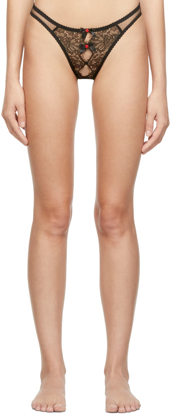 Agent Provocateur Black Lorna Lace Briefs