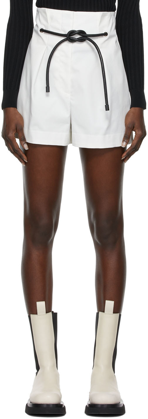 31 Phillip Lim Off White Pleated Origami Shorts