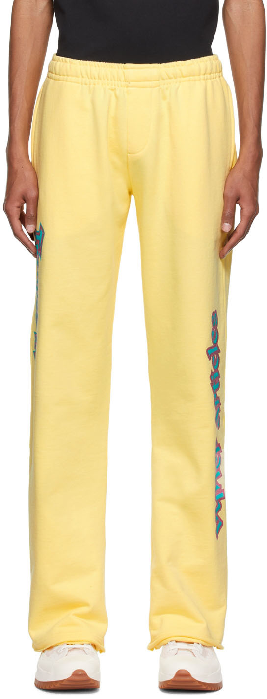 Vyner Articles Yellow Organic Cotton Lounge Pants In Yellow/multi