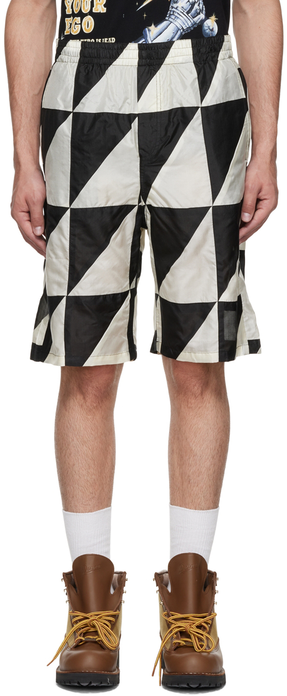 White Silk Shorts by Vyner Articles on Sale