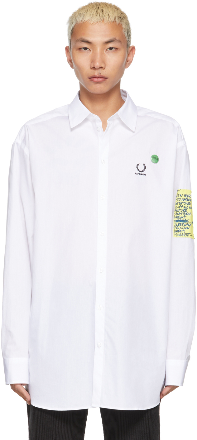 White Fred Perry Edition Oversized Patched Shirt