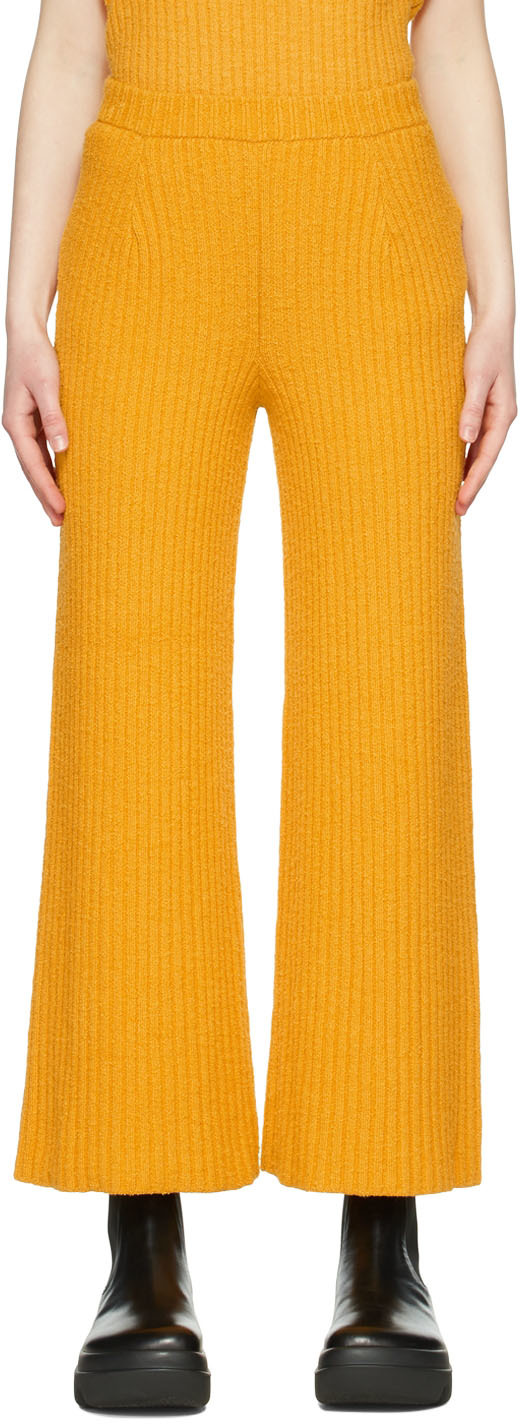 Yellow Cotton Lounge Pants