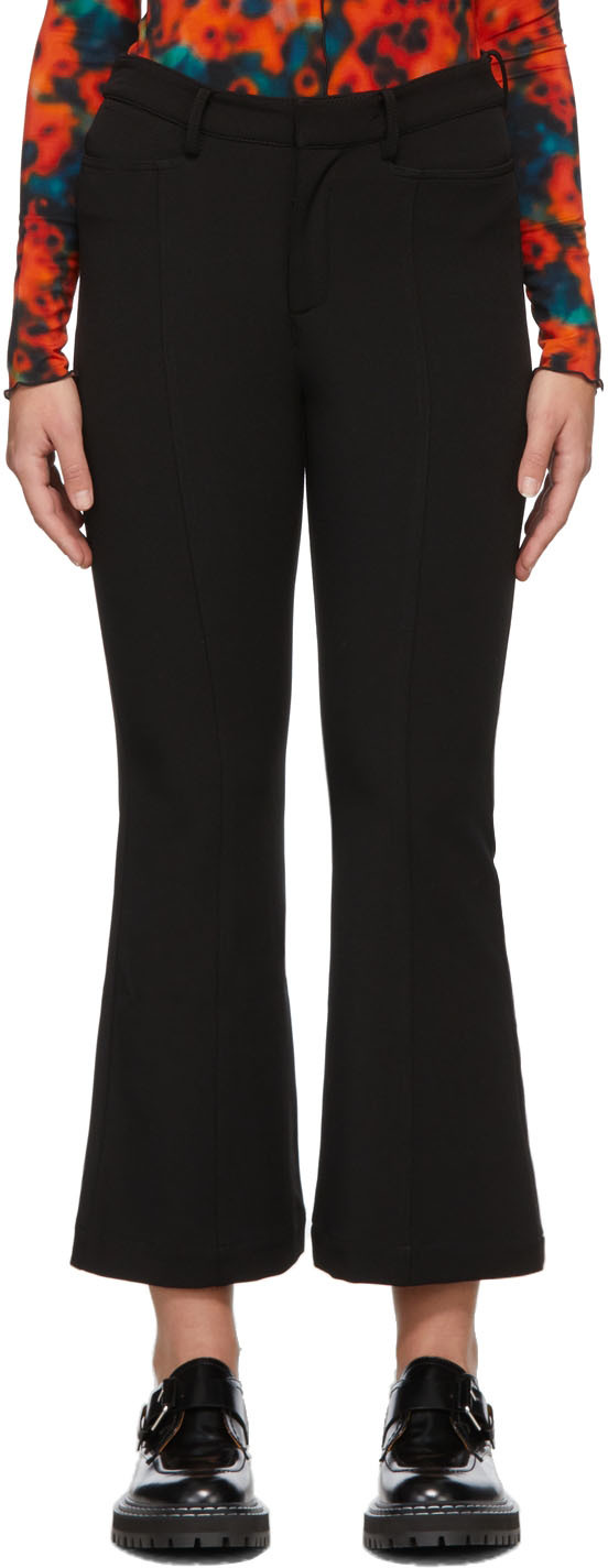 Black Proenza Schouler White Label Crepe Flare Trousers