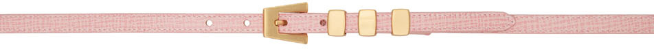 BY FAR Pink Vic Embossed Belt